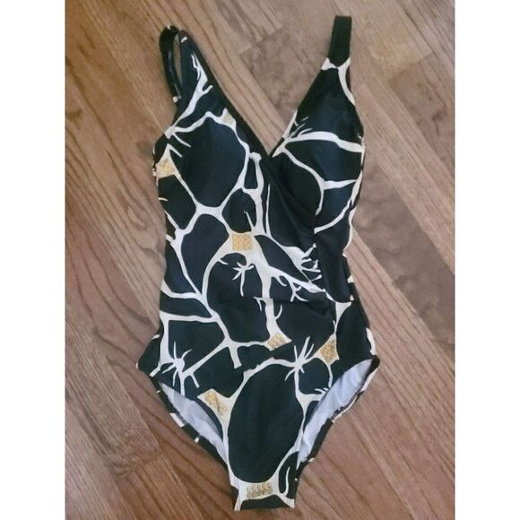 Tara Grinna Shaping Plunge One Piece Swimsuit - Picture 1 of 3